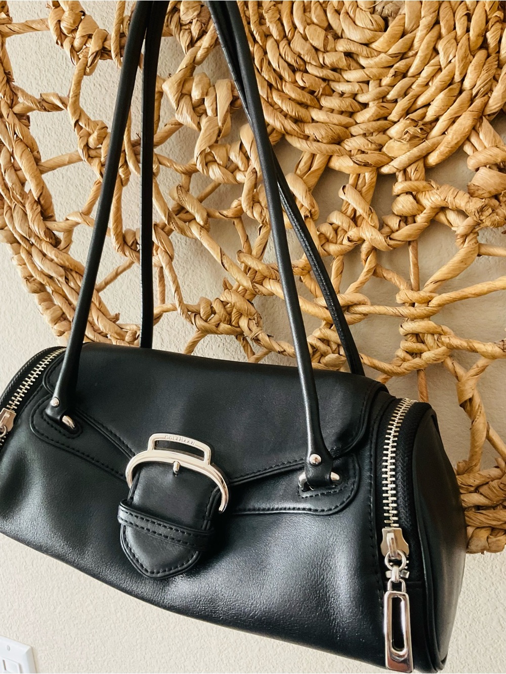 Cole Haan Black Shoulder Leather Bag with Silver Hardware. NWOT condition. OS - Picture 6 of 13